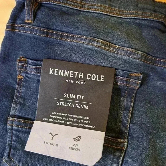 KENNETH COLE Jean SLIM FIT 34 X 32 LOW RISE WAIST - Picture 4 of 10